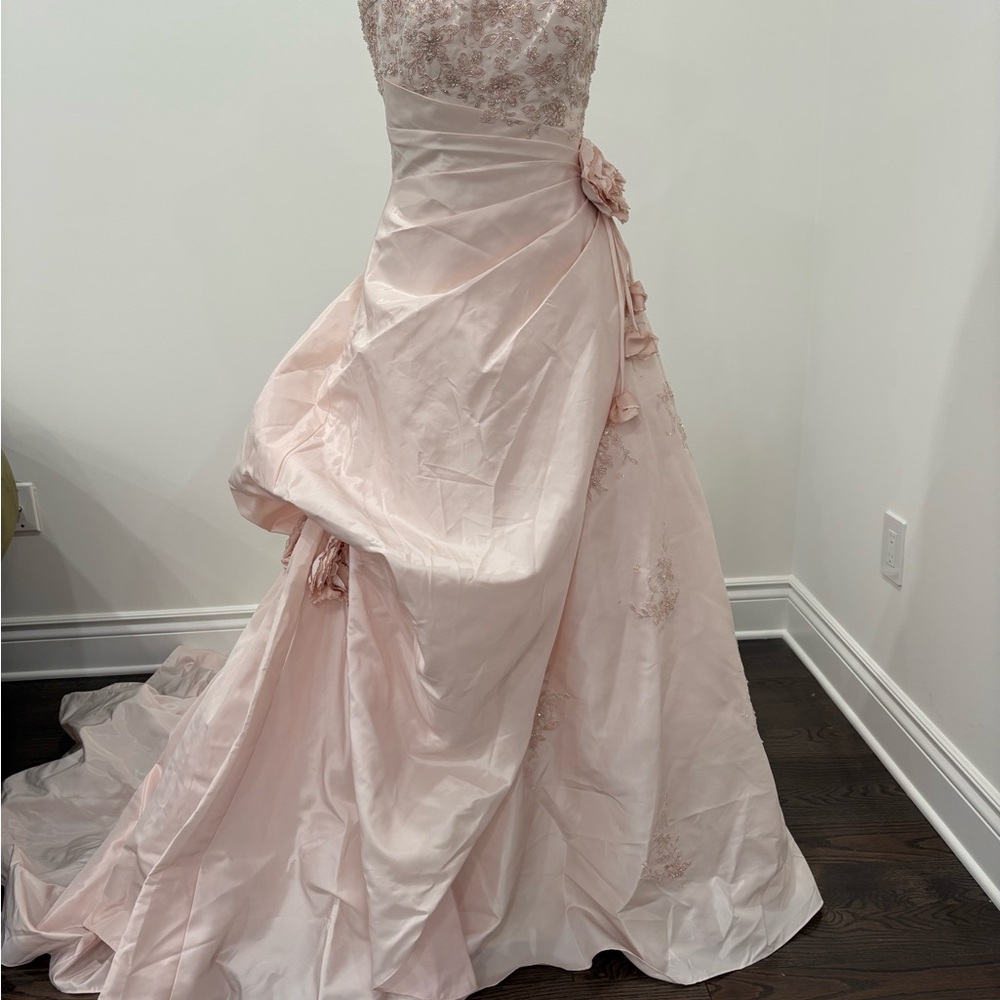⚡️FLASH SALE ⚡️JAI Couture Blush Pink Beaded Gown – NWT Size 8